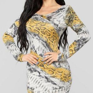 Natalee Snake Skin Mini Dress